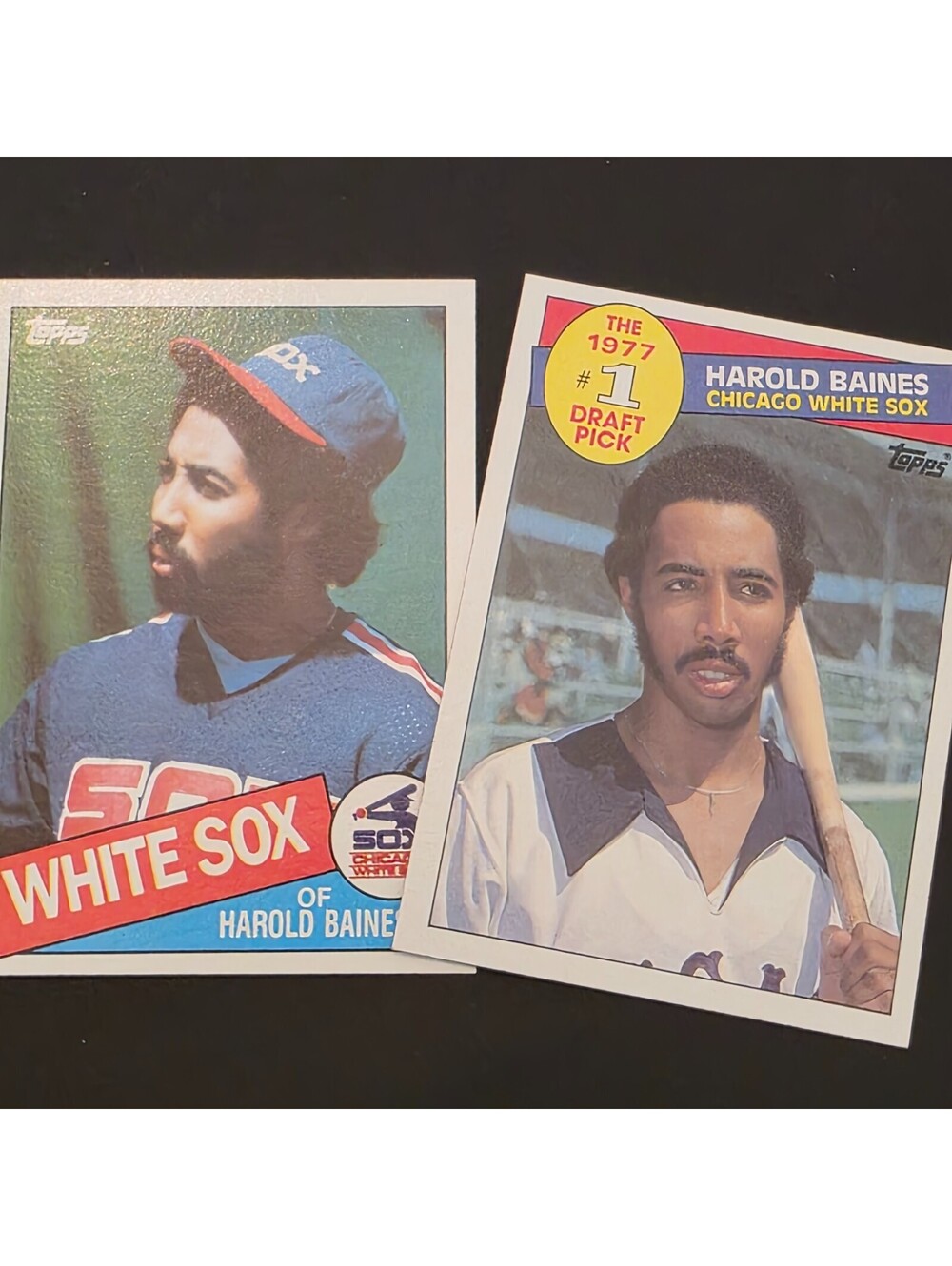 1985 Topps - Harold Baines Lot of 2 Cards #1 Draft Pick #275 & Base #249